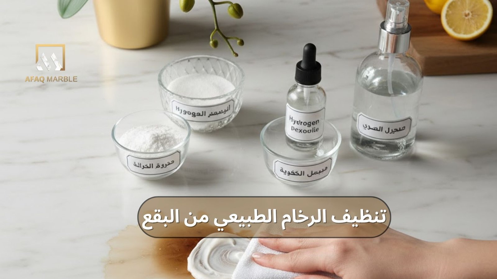 تنظيف الرخام الطبيعي من البقع